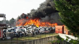 Incendio ditta Rugi, non sono coinvolti rifiuti pericolosi