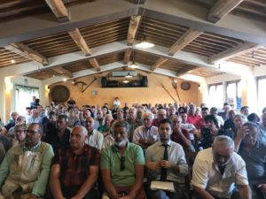 Il ministro del turismo e dell'agricoltura Centinaio a Monteriggioni per incontrare agricoltori e allevatori