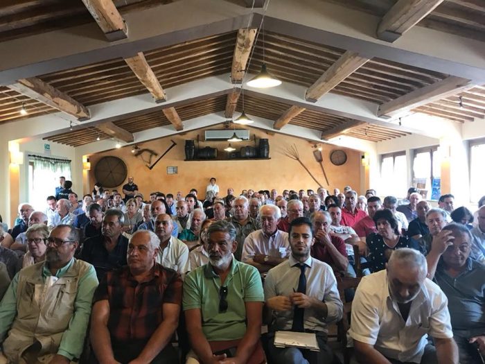 Il ministro del turismo e dell'agricoltura Centinaio a Monteriggioni per incontrare agricoltori e allevatori