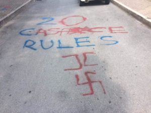 Scritte nazifasciste in piazza I Maggio a Guazzino. La condanna del Comune di Sinalunga