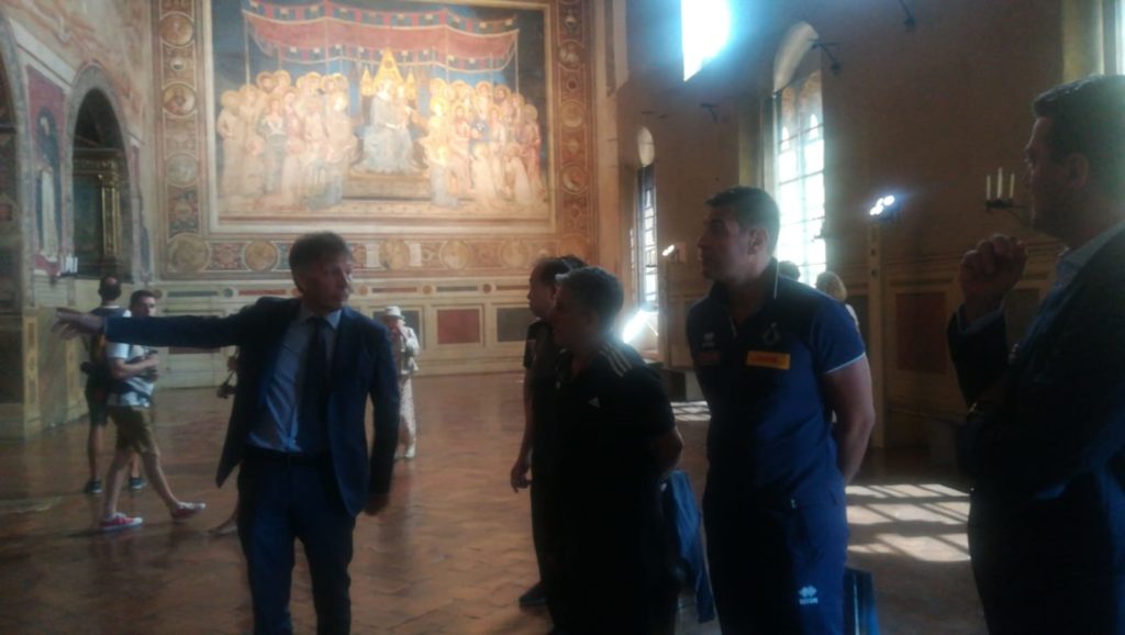 Italia-Cina volley, i due coach in visita a Palazzo Pubblico