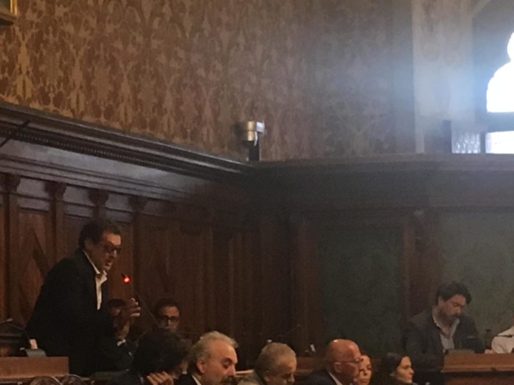 Paolo Benini annuncia il voto a favore al Palio strordinario