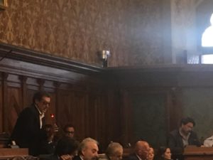 Paolo Benini annuncia il voto a favore al Palio strordinario
