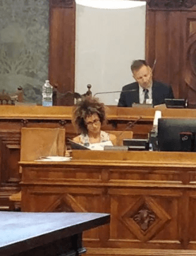 Il saluto della segretaria comunale Diodorina Valerino. Al suo posto arriva Pinzuti