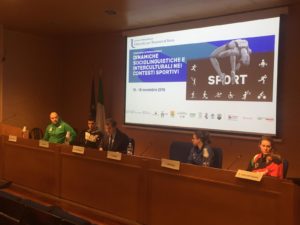 Atleti e addetti ai lavori all'Unistrasi per parlare di politiche linguistiche nello sport