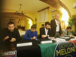 Sicurezza: a Sinalunga FdI incontra i cittadini e il sindacato Polizia