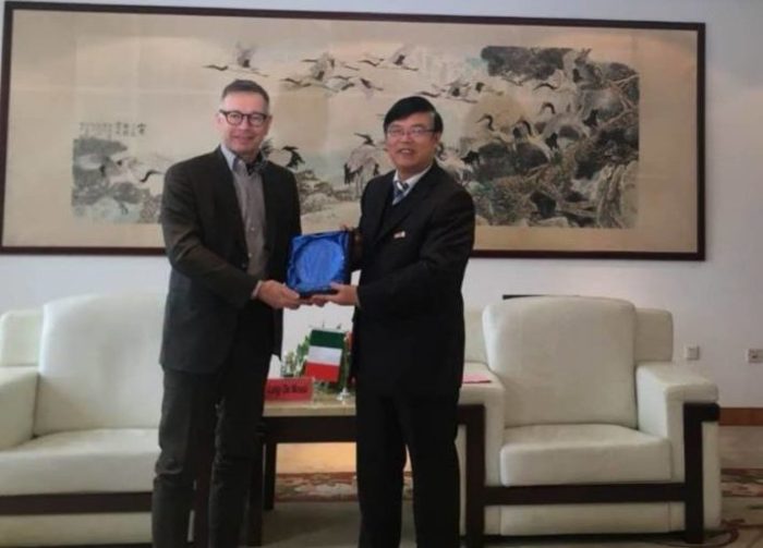 De Mossi incontra il rettore dell'universit&agrave; di Nantong