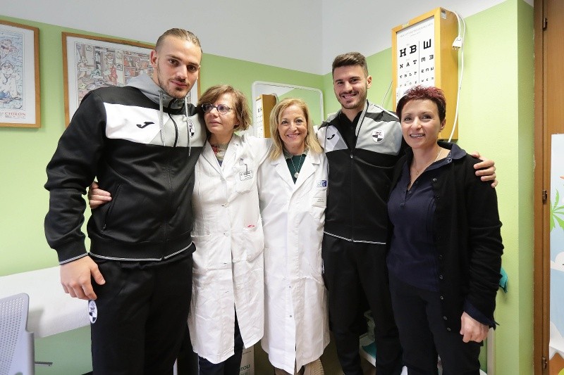 Campagna antinfluenzale: i giocatori della Robur danno il buon esempio