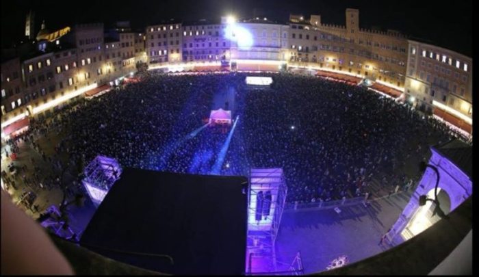 Restrizioni durante i concerti in Piazza del Campo