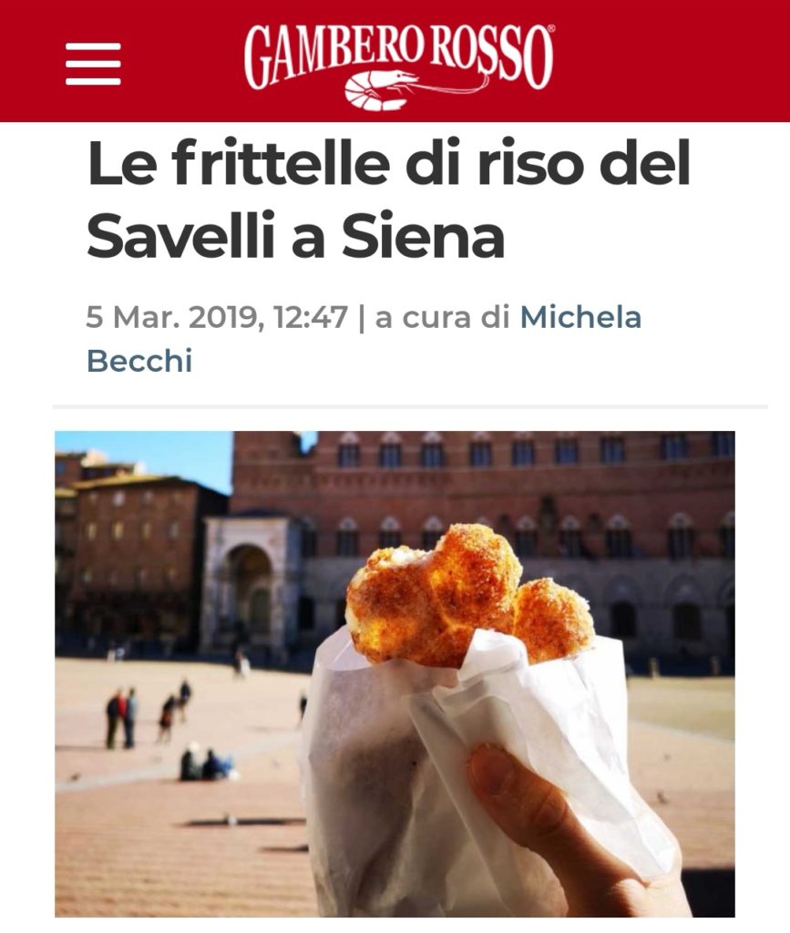 Non solo chef stellati, su Gambero Rosso sbarcano le frittelle del Savelli