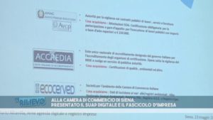 CAMERA DI COMMERCIO DI SIENA PRESENTATO SUAP DIGITALE E FASCICOLO IMPRESA