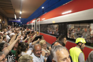 Festa grande a Chiusi per l'arrivo del primo Frecciarossa