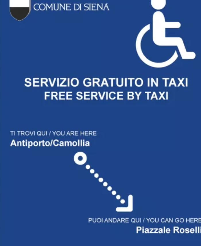 Grazie ai tassisti senesi le risalite saranno accessibili anche ai disabili