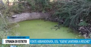 Fonte abbandonata e a rischio igiene e malattie infettive in strada di Istieto