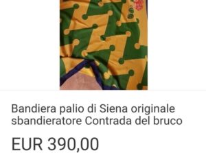 Una bandiera del Bruco in vendita su Ebay