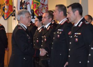 Carabinieri: il generale Massimo Masciulli, in visita a Siena, si complimenta per il lavoro svolto