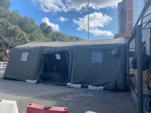 Le nuove tende pre-triage in tutti i presidi ospedalieri dell’AUSL Toscana sud est