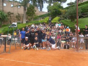 I giovani atleti del Circolo Tennis Siena al Sant'Agnese Tennisclub a Roma
