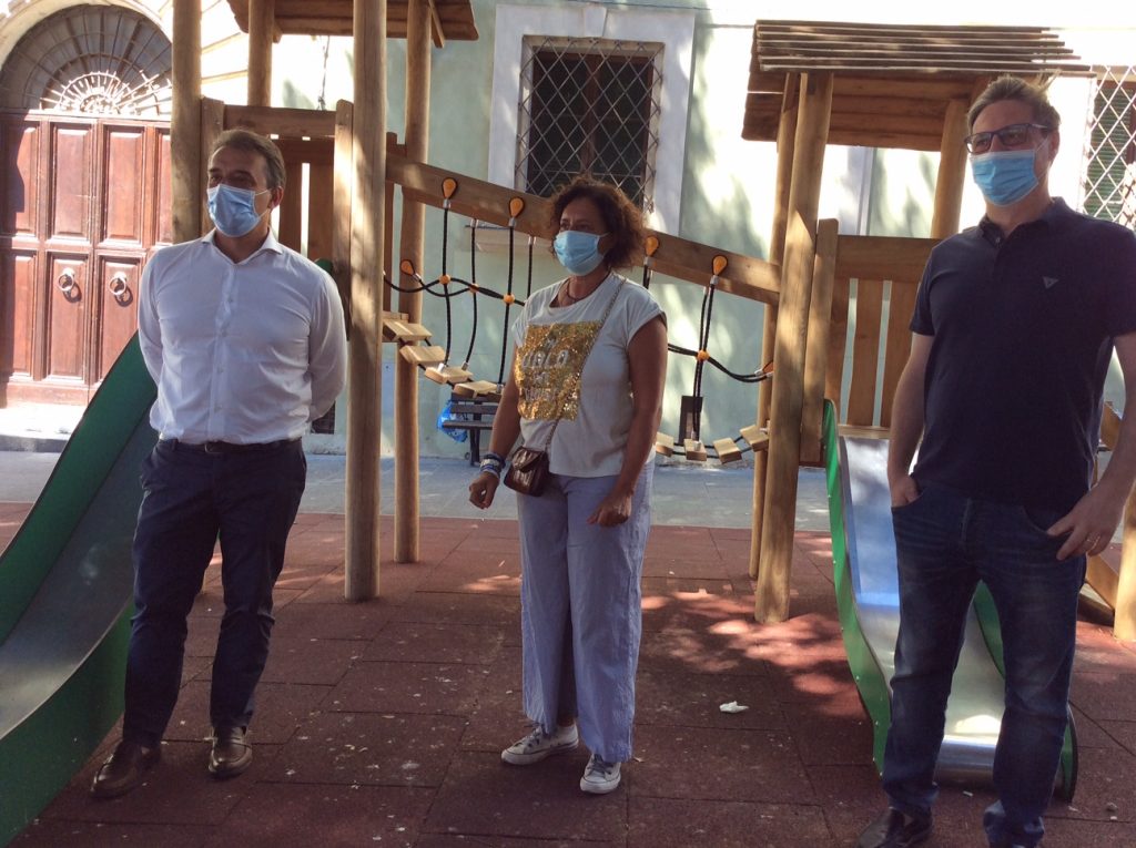 Inaugurata l'area ludica in Piazza San Francesco