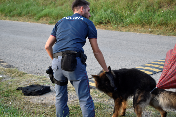 Cane ha un malore in centro, aiutato dalla Polizia e trasportato in clinica