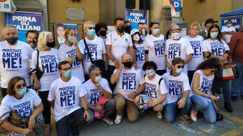 Salvini a Siena: "Partita per le Regionali aperta. Felice di come la città ha reagito alle chiusure"