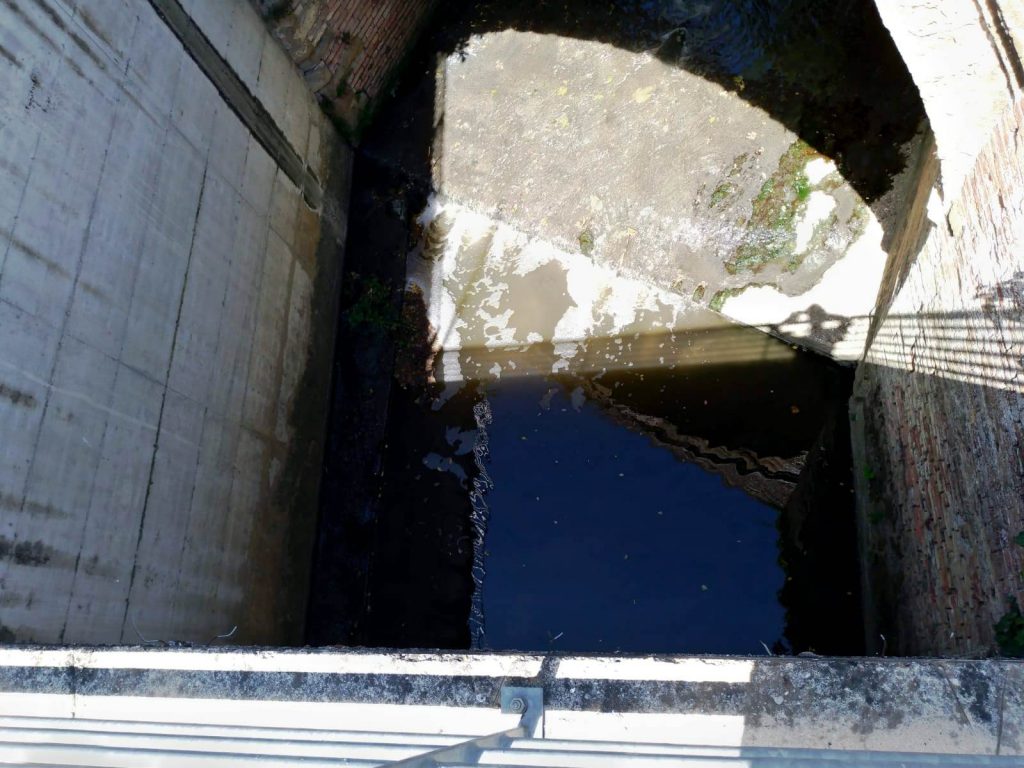 Torrente Riluogo, Acquedotto del Fiora al lavoro