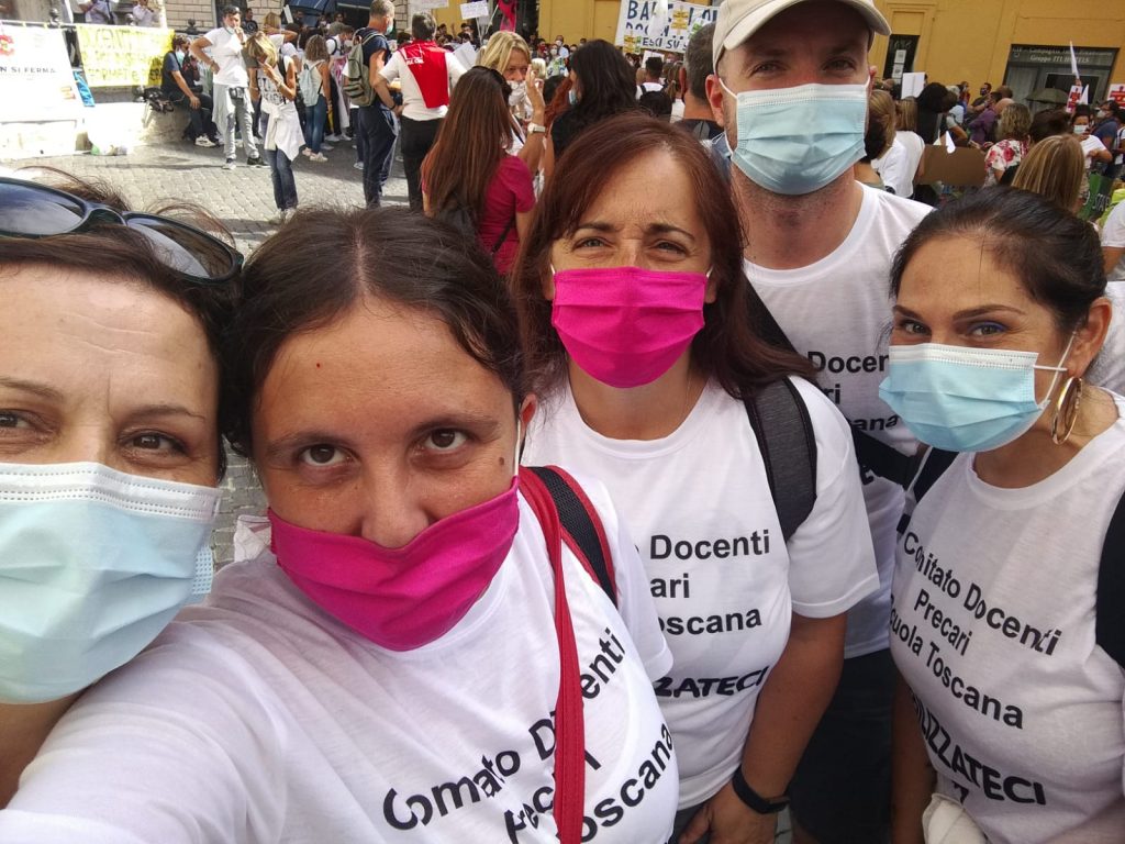 I docenti precari senesi protestano a Roma