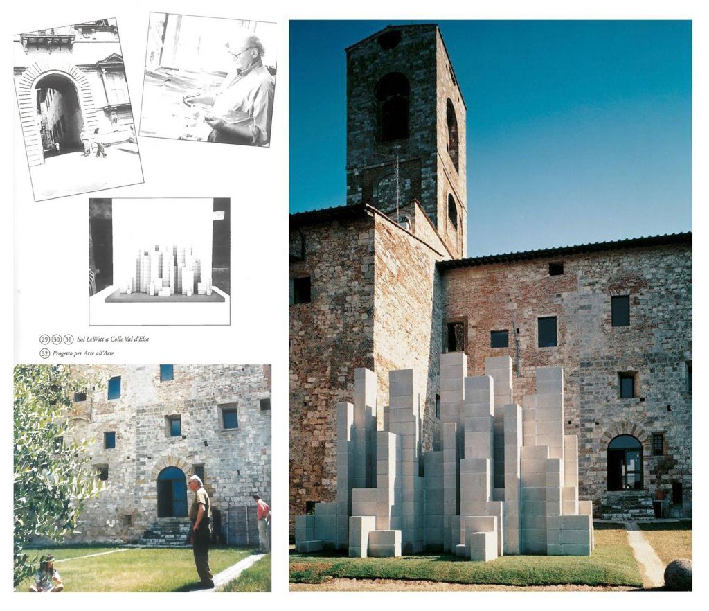 Colle val d'Elsa, ricostruita dopo 23 anni la scultura di Sol Lewitt