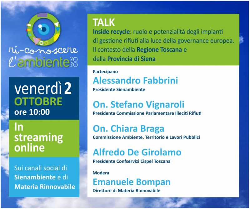 Ri-conoscere l&rsquo;Ambiente, al via una due giorni sull&rsquo;economia circolare