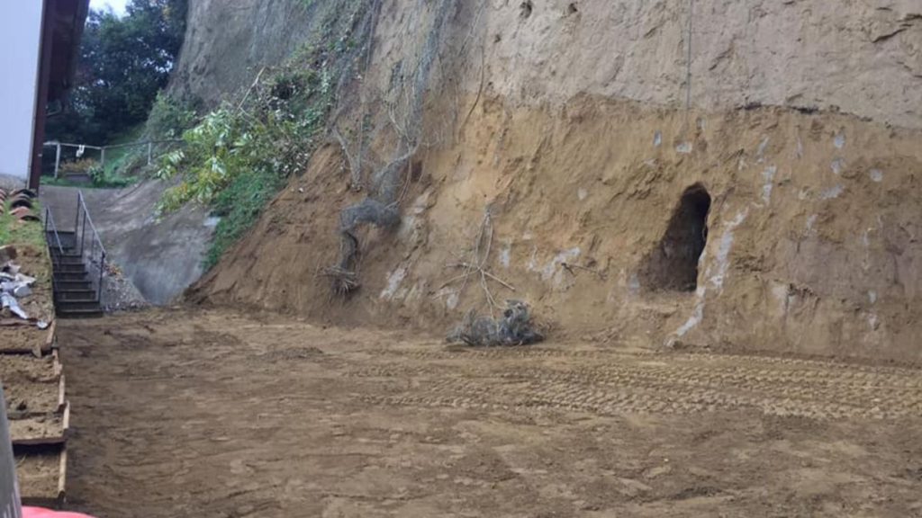 Frana in Fontebranda, ripristinato l'andamento originario del terreno