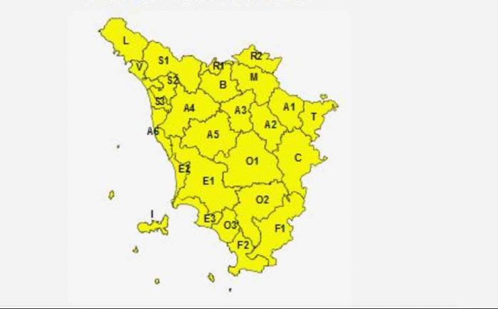Ancora maltempo in Toscana, nuova allerta gialla nella giornata di domani