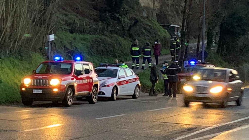 Frana in Strada delle Grotte di Pescaia