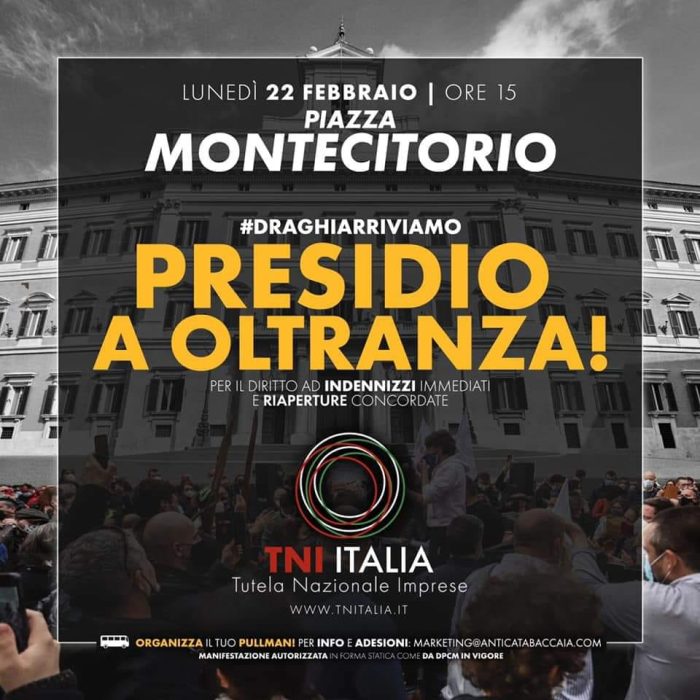 Da Siena a Roma: a Montecitorio presidio a oltranza dei ristoratori