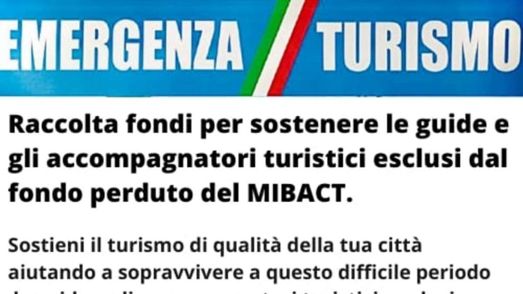 Al via una raccolta fonda per guide e accompagnatori turistici esclusi dal fondo Mibact