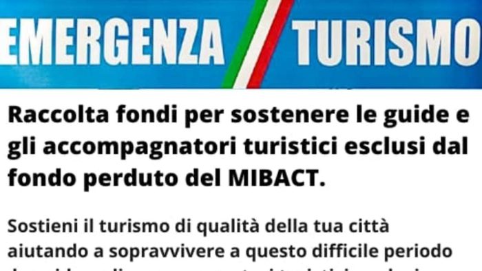Al via una raccolta fonda per guide e accompagnatori turistici esclusi dal fondo Mibact