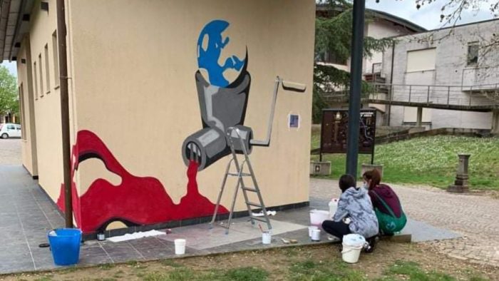 Monteroni d'Arbia, al via i lavori per il murales degli studenti del Liceo Artistico