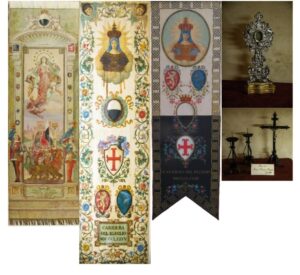 Contrada della Chiocciola: presentato il restauro di tre drappelloni e di un antico reliquario