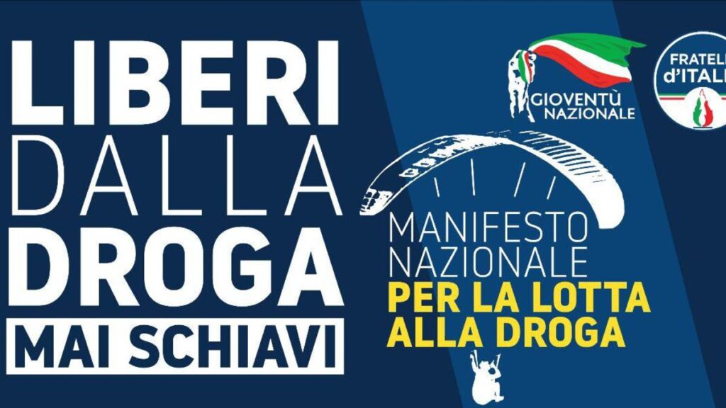 I giovani di Fratelli d'Italia in piazza contro la droga