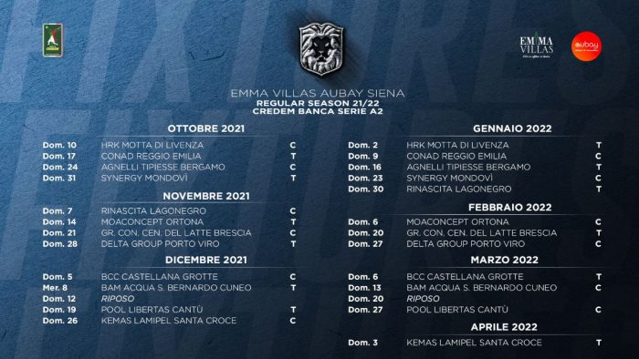 Emma Villas, ecco il calendario di serie A2: esordio contro Motta di Livenza