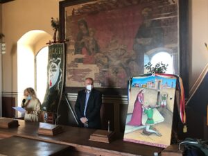 Montalcino: Apertura delle Cacce, presentata l’Opera dell’artista Letizia Machetti. Effettuato il sorteggio degli arcieri