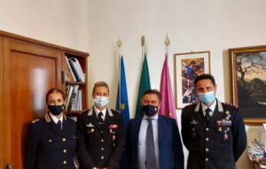 Incontro tra questore e nuovo comandante compagnia carabinieri di Siena