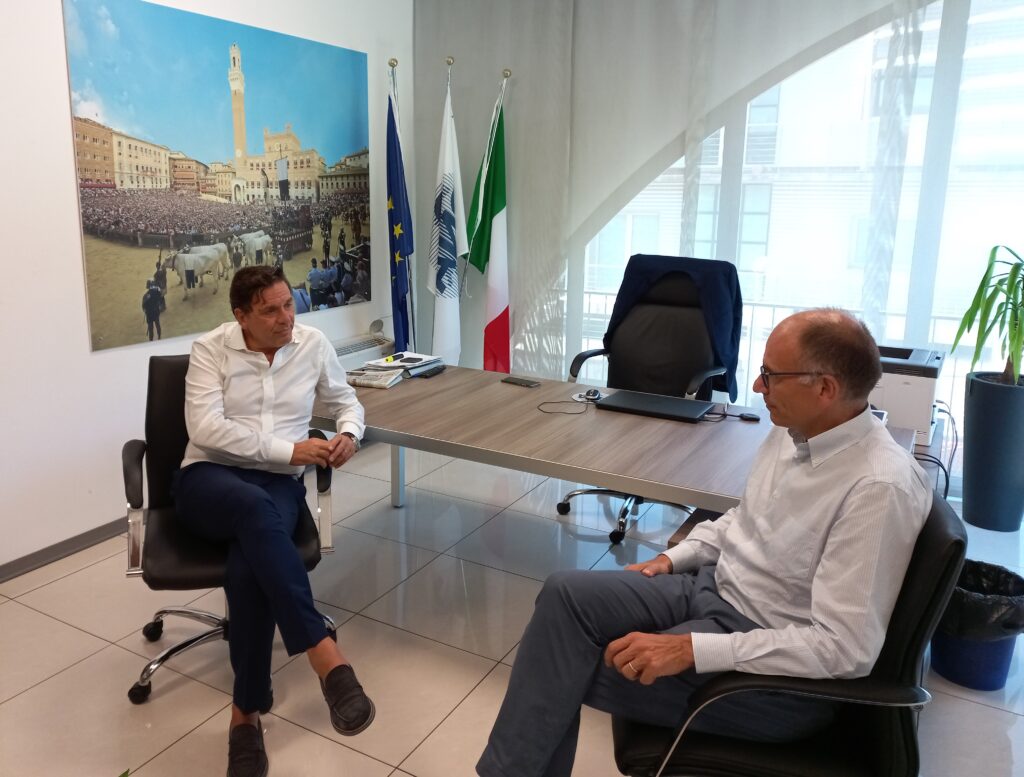 Siena, Letta incontra il presidente di CNA Petri: "Un Ministero per le piccole imprese"