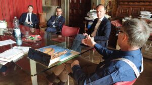 Palio, De Mossi incontra il sottosegretario Molteni: ribadita la volontà di correre nel 2022
