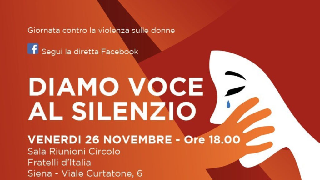 "Diamo voce al silenzio". Domani il convegno di FdI contro la violenza sulle donne