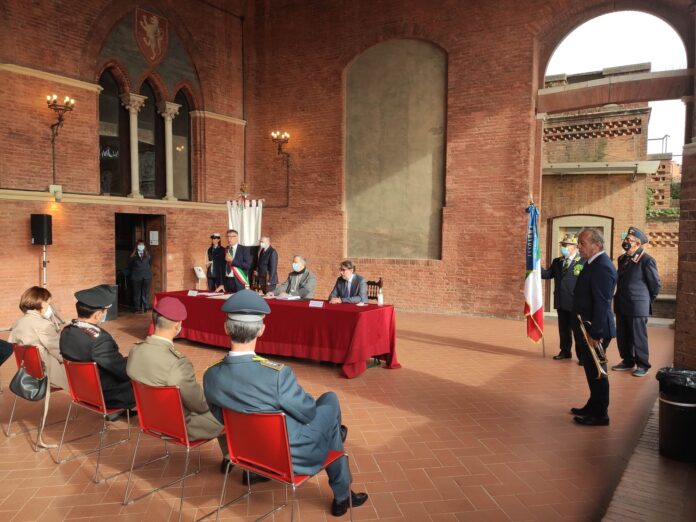 Siena: ceremony for the conferral of honorary citizenship to the unknown soldier