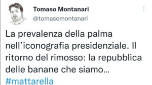 Montanari ironizza sul discorso di Mattarella "Repubblica delle banane". E scatta la polemica