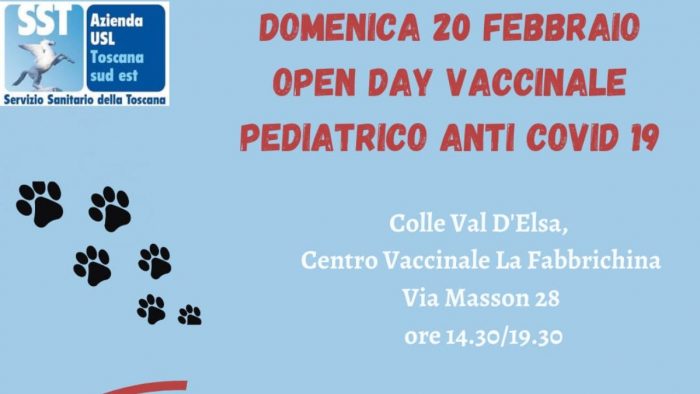 Domenica 20 a Colle Val d’Elsa open day per la vaccinazione dei bambini tra 5 e 11 anni