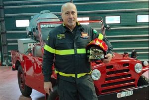 I Vigili del Fuoco di Siena salutano Marco Bruttini, che va in pensione