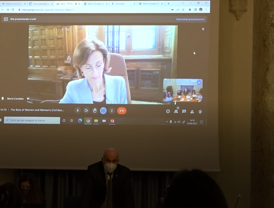 Conferenza Universit&agrave; di Siena, il ministro Cartabia: "Crimini di guerra, verificare subito fatti e responsabilit&agrave;"