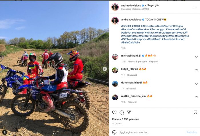 Andrea Dovizioso d&agrave; spettacolo al Chiusdino Motorcross Park